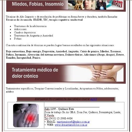 Foto de Berazategui, Trat Médico dolor crónico, Zona Sur, terapia Cognitiva, GBA, Bs.As -15-3908-4484